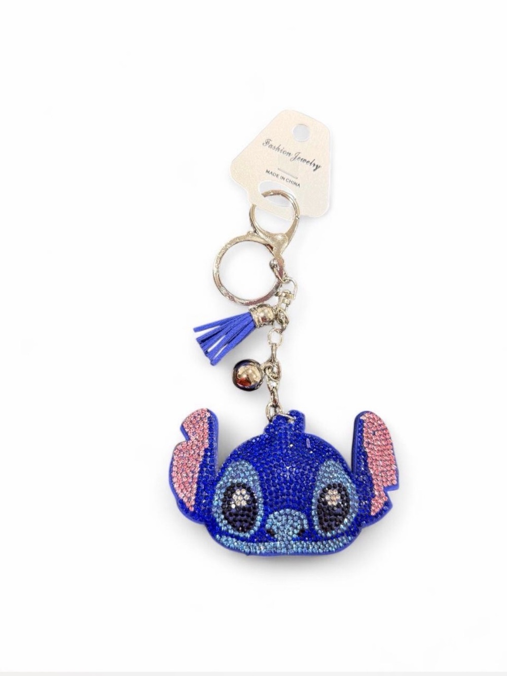 Blue Crystal Character Keychain with Tassel